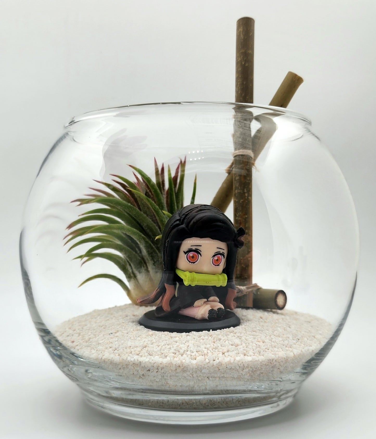 Demon Slayer Nezuko Kamado with Ionantha Air Plant in Vase