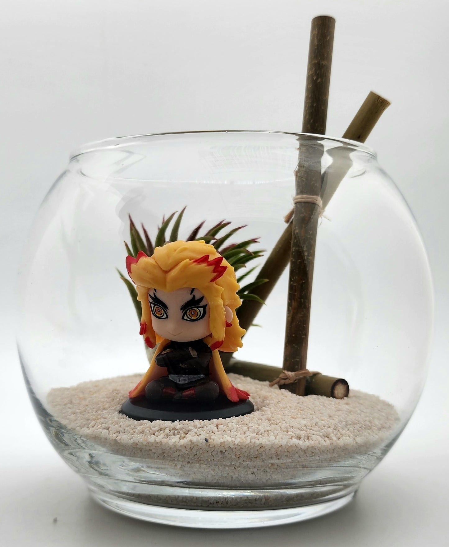 Demon Slayer Zenitsu Agatsuma with Ionantha Air Plant in Vase